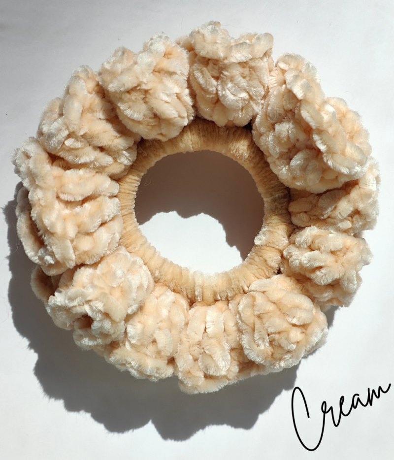 Cream Scrunchie